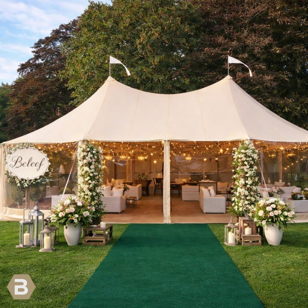 Sailcloth tent voor exclusief evenement, geschikt voor verhuur
